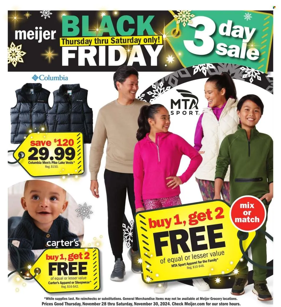 Meijer Ad - Black Friday 3-Day Sale